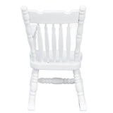 1:12 Dollhouse Chair Wood Doll House Miniature Rocking Chair White Mini Dollhouse Furniture