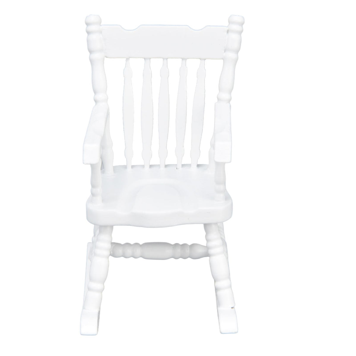 1:12 Dollhouse Chair Wood Doll House Miniature Rocking Chair White Mini Dollhouse Furniture