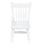 1:12 Dollhouse Chair Wood Doll House Miniature Rocking Chair White Mini Dollhouse Furniture