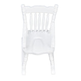 1:12 Dollhouse Chair Wood Doll House Miniature Rocking Chair White Mini Dollhouse Furniture - Extra Image