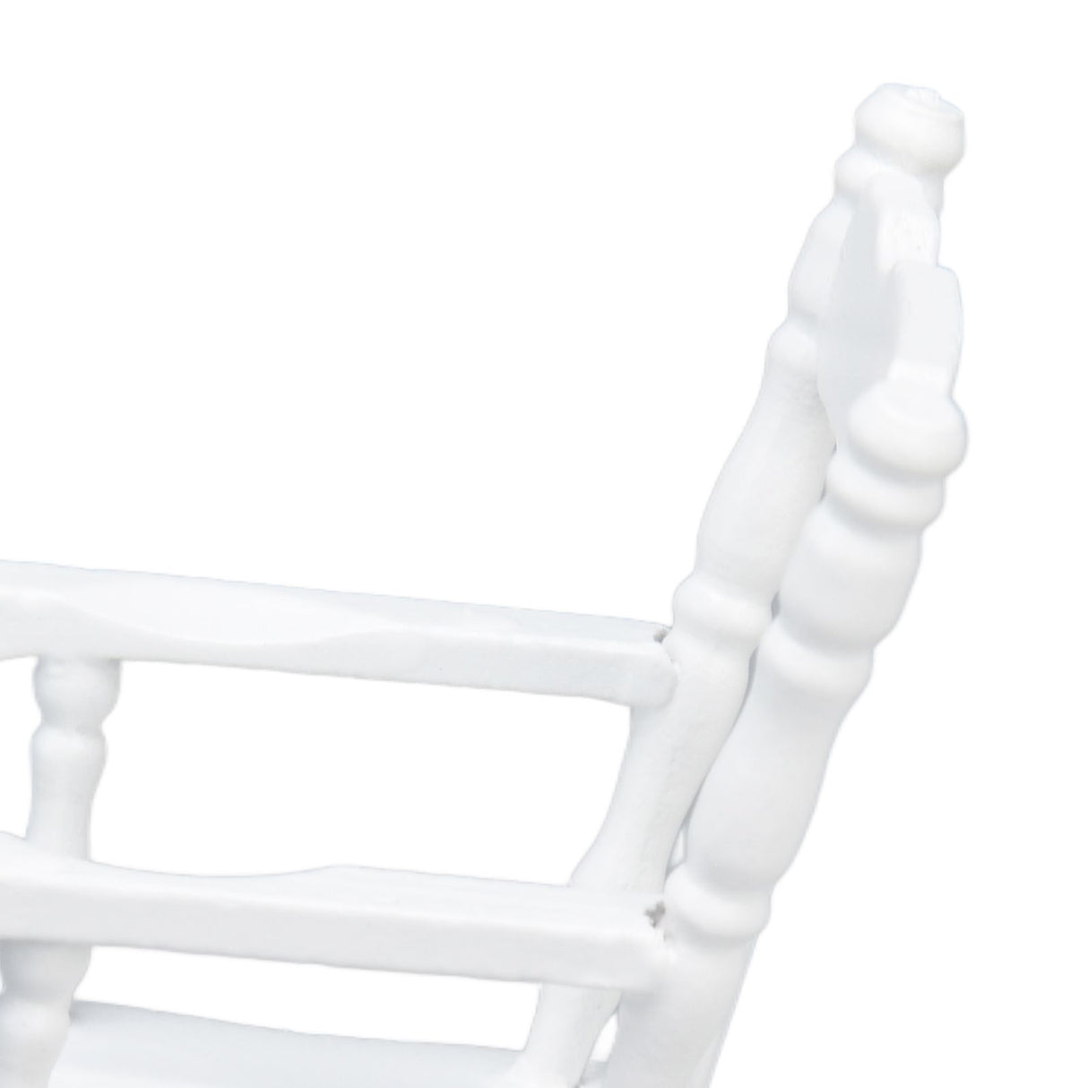 1:12 Dollhouse Chair Wood Doll House Miniature Rocking Chair White Mini Dollhouse Furniture