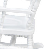 1:12 Dollhouse Chair Wood Doll House Miniature Rocking Chair White Mini Dollhouse Furniture