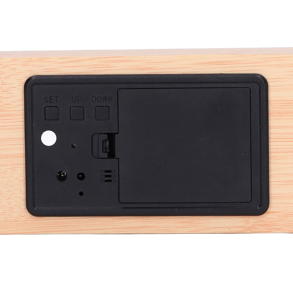 LED Digital Alarm Clock Wooden Alarm Clock Sound Control 3 Brightness Adjustment for Living Room Office