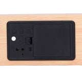 LED Digital Alarm Clock Wooden Alarm Clock Sound Control 3 Brightness Adjustment for Living Room Office