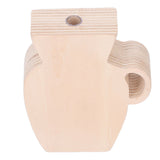 Wood Vase Simple Vintage Style Natural Pinewood Durable Sturdy Odorless Unpainted Wooden Flower Vase - Top-Down View