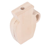 Wood Vase Simple Vintage Style Natural Pinewood Durable Sturdy Odorless Unpainted Wooden Flower Vase - Rear View