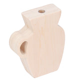 Wood Vase Simple Vintage Style Natural Pinewood Durable Sturdy Odorless Unpainted Wooden Flower Vase - Close-Up Angle