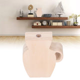 Wood Vase Simple Vintage Style Natural Pinewood Durable Sturdy Odorless Unpainted Wooden Flower Vase - Extra Image