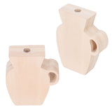 Wood Vase Simple Vintage Style Natural Pinewood Durable Sturdy Odorless Unpainted Wooden Flower Vase - Extra Image