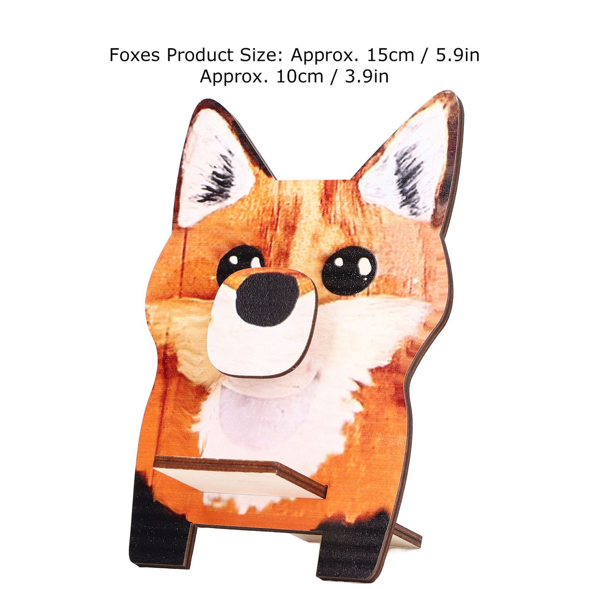 Animal Shape Glasses Holder Unique Beautiful Design Natural Odorless Composite Wood Eyeglasses Display StandFoxes