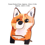 Animal Shape Glasses Holder Unique Beautiful Design Natural Odorless Composite Wood Eyeglasses Display StandFoxes