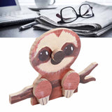 Animal Shape Glasses Holder Unique Beautiful Design Natural Odorless Composite Wood Eyeglasses Display StandSloth - Extra Image
