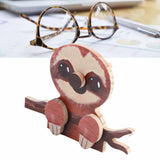 Animal Shape Glasses Holder Unique Beautiful Design Natural Odorless Composite Wood Eyeglasses Display StandSloth - Extra Image