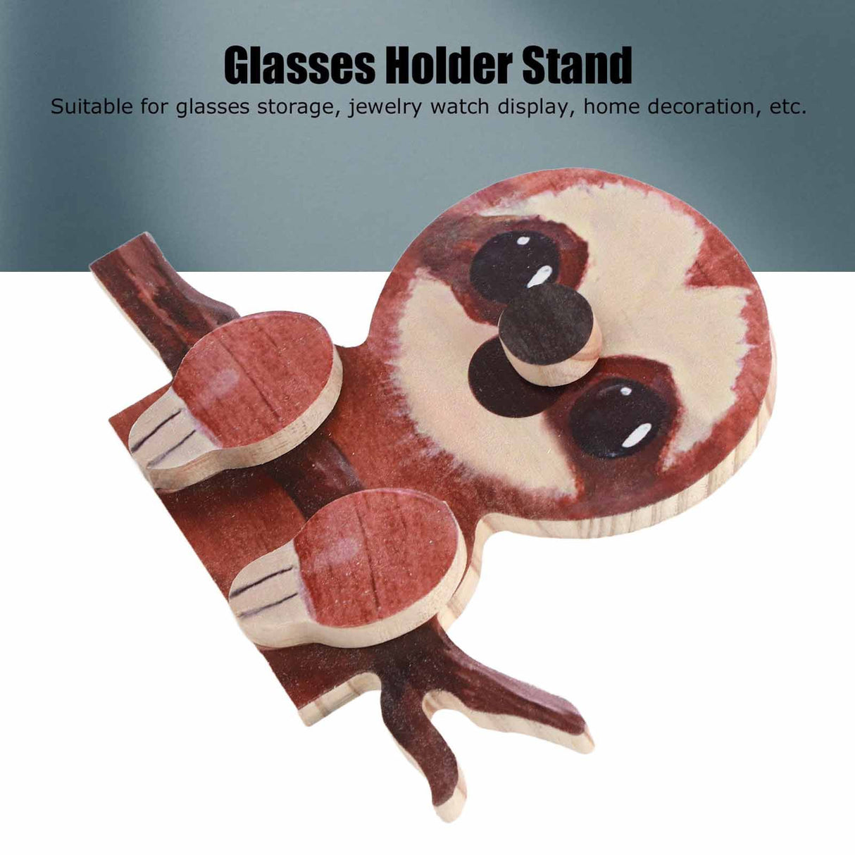 Animal Shape Glasses Holder Unique Beautiful Design Natural Odorless Composite Wood Eyeglasses Display StandSloth