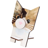 Animal Shape Glasses Holder Unique Beautiful Design Natural Odorless Composite Wood Eyeglasses Display StandCat - 45-Degree Angle