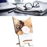 Animal Shape Glasses Holder Unique Beautiful Design Natural Odorless Composite Wood Eyeglasses Display StandCat