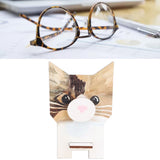 Animal Shape Glasses Holder Unique Beautiful Design Natural Odorless Composite Wood Eyeglasses Display StandCat - Extra Image