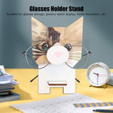 Animal Shape Glasses Holder Unique Beautiful Design Natural Odorless Composite Wood Eyeglasses Display StandCat