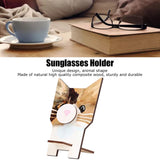 Animal Shape Glasses Holder Unique Beautiful Design Natural Odorless Composite Wood Eyeglasses Display StandCat