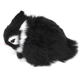 Miniature Plush Rabbits Plastic Plush Material Soft Comfortable Durable Rabbits Stuffed Doll for Table DecorationBlack - Extra Image