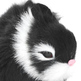 Miniature Plush Rabbits Plastic Plush Material Soft Comfortable Durable Rabbits Stuffed Doll for Table DecorationBlack - Extra Image