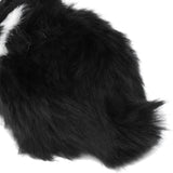 Miniature Plush Rabbits Plastic Plush Material Soft Comfortable Durable Rabbits Stuffed Doll for Table DecorationBlack
