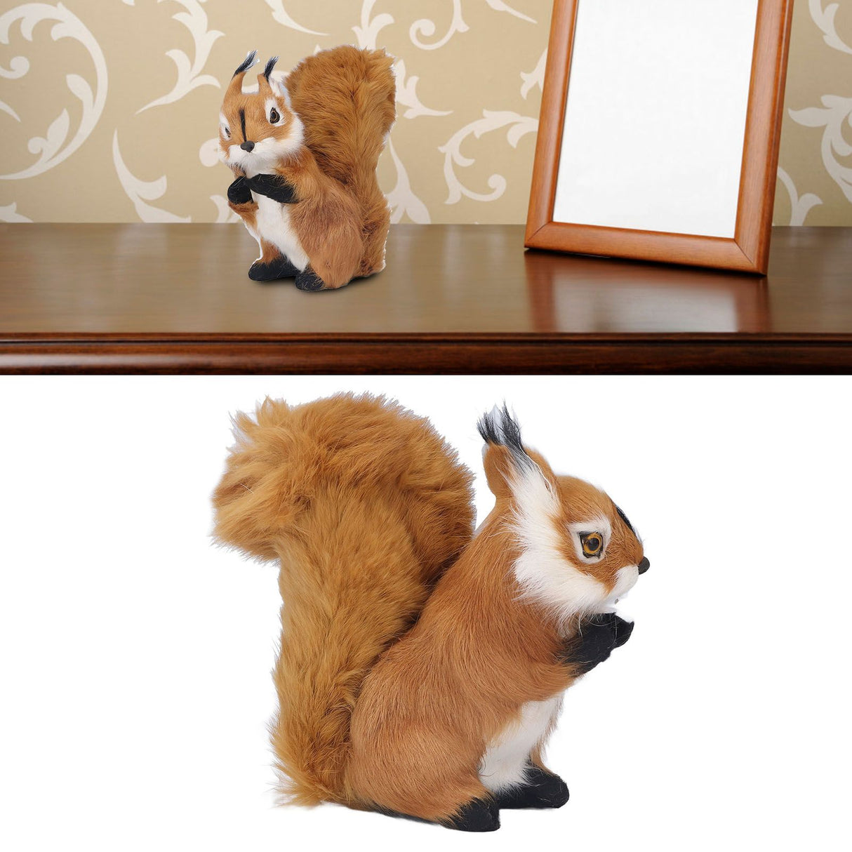 Simulation Squirrel Large Cute Lifelike Simulation Squirrel Crafts Decorations Garden Ornament