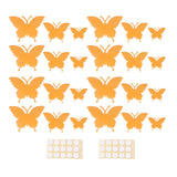 2set Luminous Stickers PVC Material 3D Stereoscopic Insect Patterns Easy Detachable Orange 3 Size Wall Decal for Room