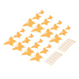 2set Luminous Stickers PVC Material 3D Stereoscopic Insect Patterns Easy Detachable Orange 3 Size Wall Decal for Room - Side View