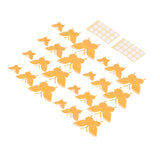 2set Luminous Stickers PVC Material 3D Stereoscopic Insect Patterns Easy Detachable Orange 3 Size Wall Decal for Room