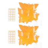2set Luminous Stickers PVC Material 3D Stereoscopic Insect Patterns Easy Detachable Orange 3 Size Wall Decal for Room