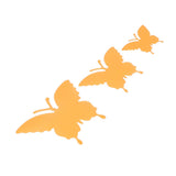 2set Luminous Stickers PVC Material 3D Stereoscopic Insect Patterns Easy Detachable Orange 3 Size Wall Decal for Room