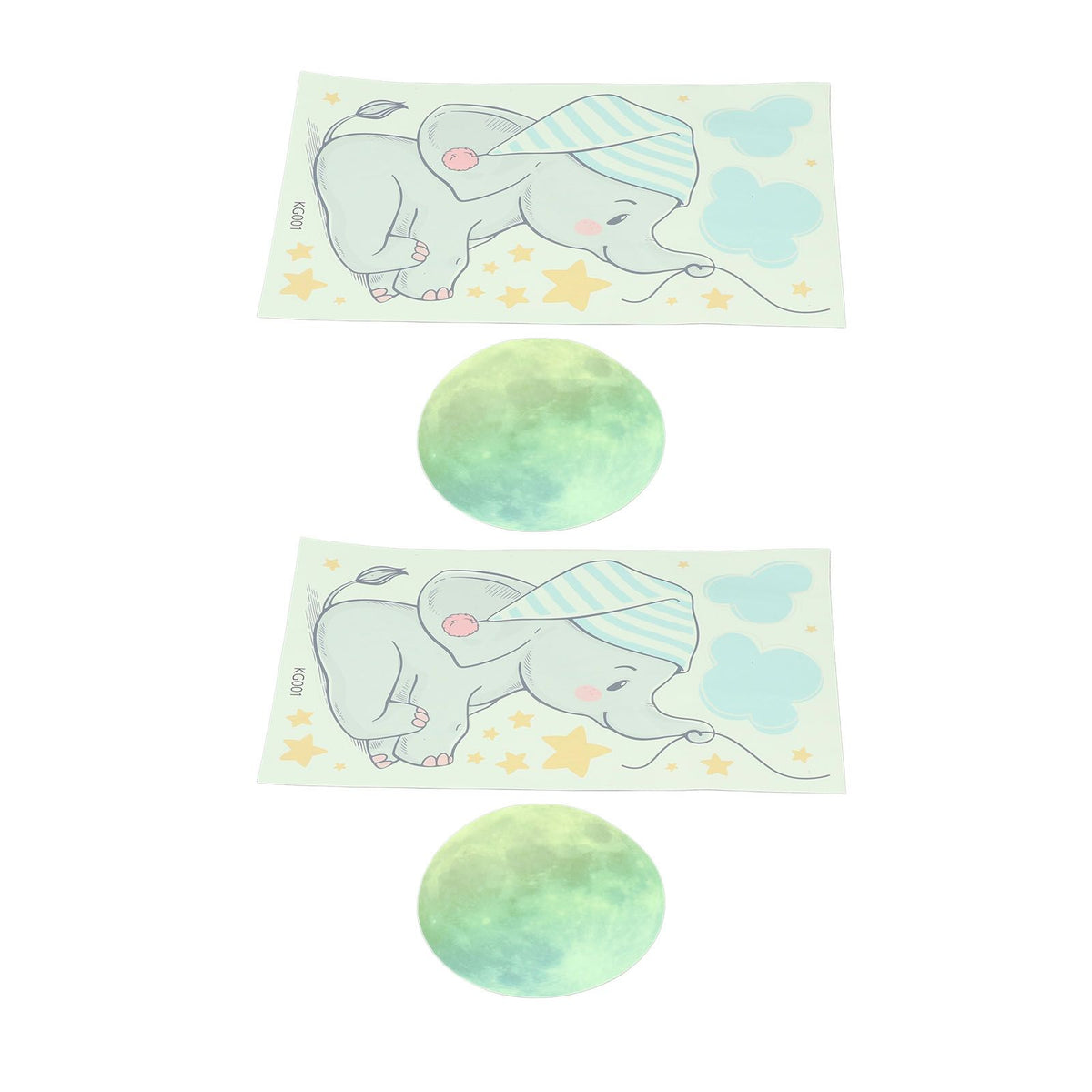 2Set Luminous Wall Sticker DIY Glowing Wall Decals Self Adhesive Wall Paper for Bedroom