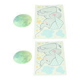 2Set Luminous Wall Sticker DIY Glowing Wall Decals Self Adhesive Wall Paper for Bedroom - Top-Down View