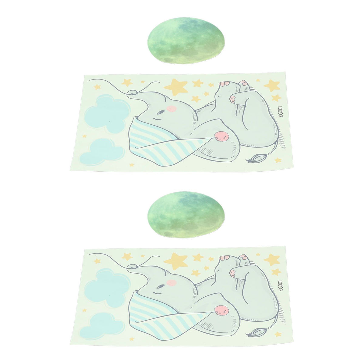 2Set Luminous Wall Sticker DIY Glowing Wall Decals Self Adhesive Wall Paper for Bedroom