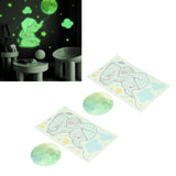 2Set Luminous Wall Sticker DIY Glowing Wall Decals Self Adhesive Wall Paper for Bedroom