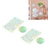 2Set Luminous Wall Sticker DIY Glowing Wall Decals Self Adhesive Wall Paper for Bedroom