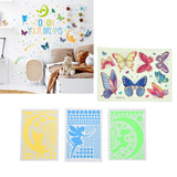 4Pcs Wall Stickers PVC Material Self Adhesive Luminous Design Cute Exquisite Wall Paper Decor