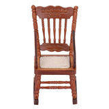 Dollhouse Miniature Chair Exquisite Details Bright Color Miniature Dollhouse Wooden Furniture for 1:12 DollhouseBrown