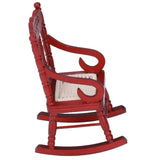 Dollhouse Miniature Chair Exquisite Details Bright Color Miniature Dollhouse Wooden Furniture for 1:12 DollhouseMahogany Color