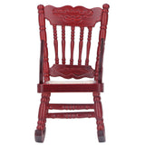 Dollhouse Miniature Chair Exquisite Details Bright Color Miniature Dollhouse Wooden Furniture for 1:12 DollhouseMahogany Color