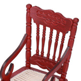 Dollhouse Miniature Chair Exquisite Details Bright Color Miniature Dollhouse Wooden Furniture for 1:12 DollhouseMahogany Color