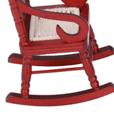 Dollhouse Miniature Chair Exquisite Details Bright Color Miniature Dollhouse Wooden Furniture for 1:12 DollhouseMahogany Color - Extra Image