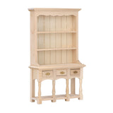 Dollhouse Bookshelf 1/12 Scale 3 Layer Drawer Design Classic Pure Colors DIY Coloring Miniature Bookcase for Gift - Rear View