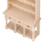 Dollhouse Bookshelf 1/12 Scale 3 Layer Drawer Design Classic Pure Colors DIY Coloring Miniature Bookcase for Gift