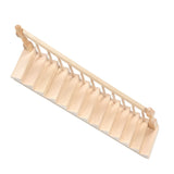 Doll House Stairs Glossy Rounded Corners Birch Material DIY Vivd Cute 1/12 Scale Miniature Staircase for CraftsRight - Top-Down View