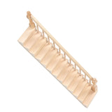 Doll House Stairs Glossy Rounded Corners Birch Material DIY Vivd Cute 1/12 Scale Miniature Staircase for CraftsRight