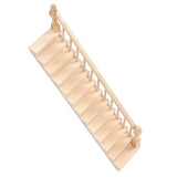 Doll House Stairs Glossy Rounded Corners Birch Material DIY Vivd Cute 1/12 Scale Miniature Staircase for CraftsRight