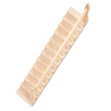 Doll House Stairs Glossy Rounded Corners Birch Material DIY Vivd Cute 1/12 Scale Miniature Staircase for CraftsRight - Extra Image