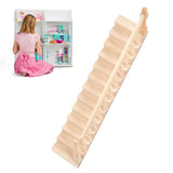 Doll House Stairs Glossy Rounded Corners Birch Material DIY Vivd Cute 1/12 Scale Miniature Staircase for CraftsRight - Extra Image
